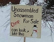 Unassembled Snowman for Sale